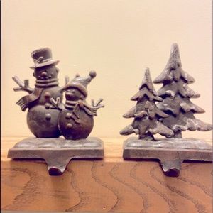 Pair of metal Stocking displays.